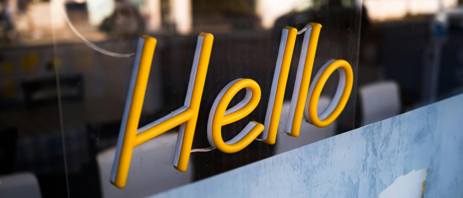 hello sign